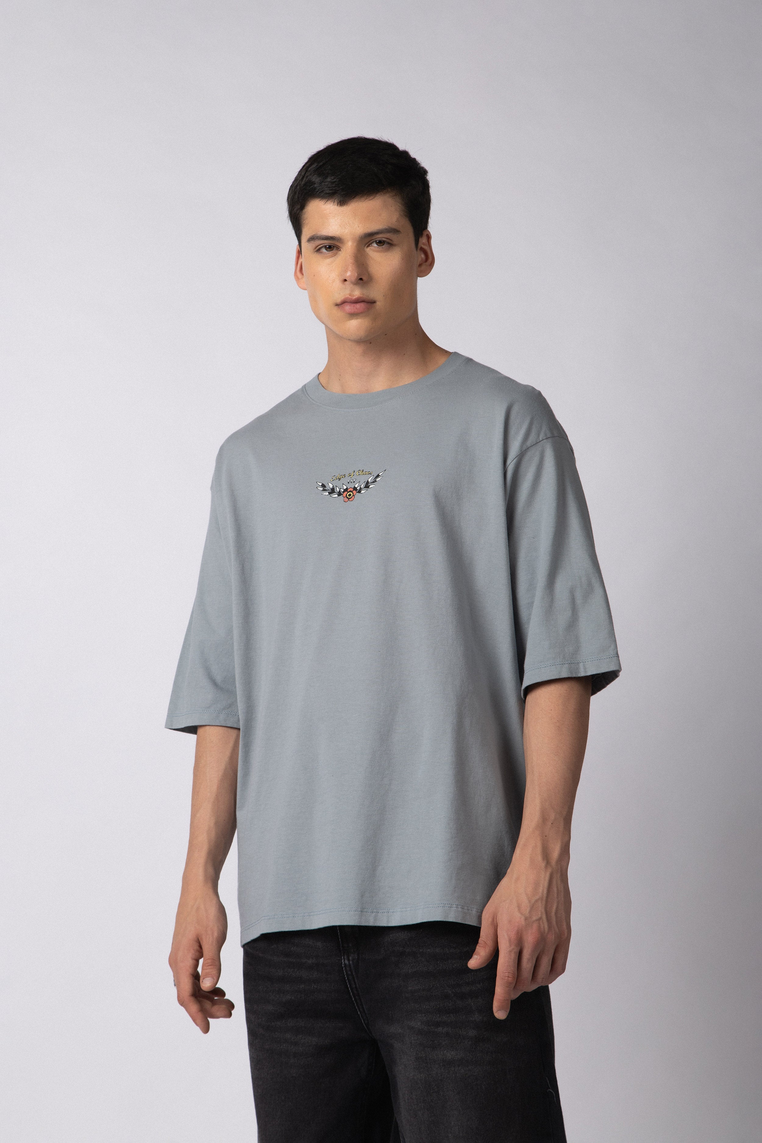 REMERA OVER TAZ CHAOS STONE
