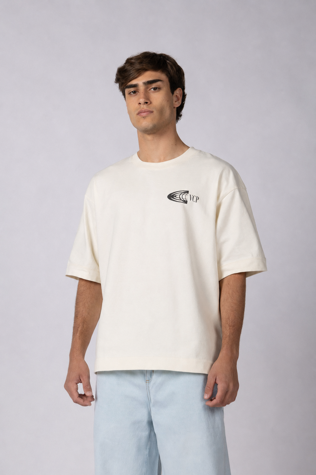 REMERA OVER HR LABEL CRUDO